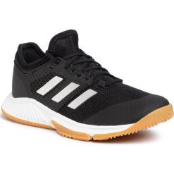 Buty adidas - Court Team Bounce W EF2638 Cblack/Silvmt/Ftwwht. Czarne buty sportowe damskie Adidas, bez wzorów, z tworzywa sztucznego, sportowe, na fitness i siłownię. W wyprzedaży za 259,00 zł.