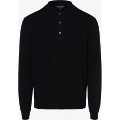 Andrew James - Sweter męski z czystego kaszmiru, niebieski. Niebieskie swetry męskie Andrew James, m, bez wzorów, z kaszmiru, sportowe, polo, bez kaptura. Za 599,95 zł.