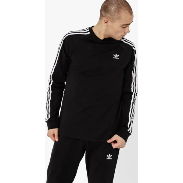 Adidas Koszulka Ls 3-Stripes Ls T Adicolor , czarny, rozmiar XL. Czarne koszulki męskie Adidas, s, z aplikacjami, z bawełny, bez kołnierzyka, bez rękawów. Za 169,99 zł.