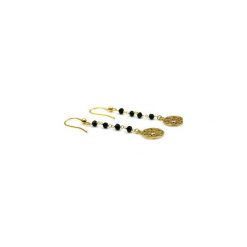 Earrings Spinel złoto. Czarne kolczyki damskie marki Brazi druse jewelry, z spinelem, srebrne. Za 160,00 zł.