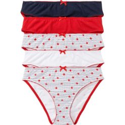 Figi bonprix ciemnoniebiesko-czerwony z nadrukiem. Niebieskie majtki damskie bonprix, z nadrukiem. Za 37,45 zł.