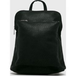 Answear - Plecak. Czarne plecaki damskie ANSWEAR, bez wzorów, ze skóry ekologicznej, eleganckie. W wyprzedaży za 79,90 zł.