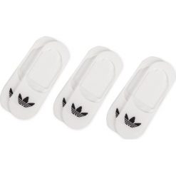 Zestaw 3 par stopek unisex adidas - No Show Sock 3P CV5941 White/Black. Białe skarpetki damskie Adidas, bez wzorów, z elastanu. Za 54,95 zł.