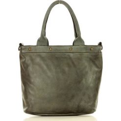 Marco mazzini torebka skórzana vintage shopper old pelle lavata szara. Szare torby damskie na zakupy MAZZINI, w paski, ze skóry, vintage, bez dodatków. W wyprzedaży za 399,00 zł.