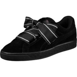 BUTY SUEDE HEART. Czarne trampki i tenisówki damskie Puma, bez wzorów, bez zapięcia. Za 349,99 zł.