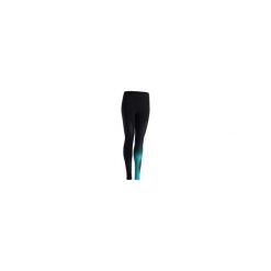 Legginsy do treningu crossowego 900 damskie. Czarne legginsy damskie DOMYOS, s, bez wzorów, z elastanu. Za 89,99 zł.