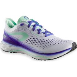Buty Do Biegania Damskie Kiprun Kd Light Biało-Niebieskie. Białe buty sportowe damskie KIPRUN, bez wzorów, z poliesteru, do biegania. Za 279,99 zł.