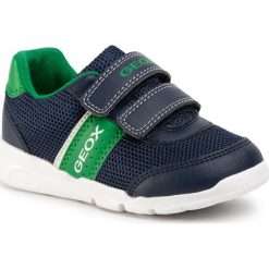 Sneakersy GEOX - B Runner B. B B02H8B 014BU C4248 S Navy/Green. Niebieskie trampki chłopięce Geox, bez wzorów, ze skóry ekologicznej, na rzepy. Za 199,00 zł.