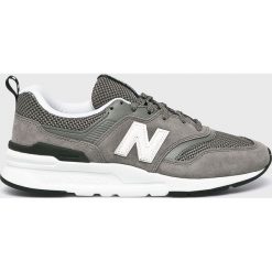 New Balance - Buty. Szare buty sportowe damskie New Balance, bez wzorów, ze skóry, sportowe. W wyprzedaży za 269,90 zł.