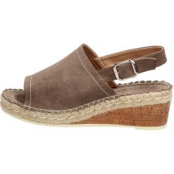 Sandały damskie S.BARSKI 103-17 KOTURNA KHAKI. Brązowe sandały damskie S.barski, bez wzorów, klasyczne, na wysokim obcasie, na obcasie, bez zapięcia. W wyprzedaży za 119,00 zł.