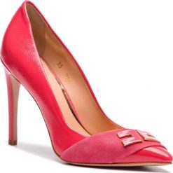 Szpilki ELISABETTA FRANCHI - SA-01F-91E2-V390 Bouganville T77. Czerwone półbuty damskie marki Elisabetta Franchi, bez wzorów, ze skóry, eleganckie, bez obcasa, na obcasie, bez zapięcia. Za 1999,00 zł.