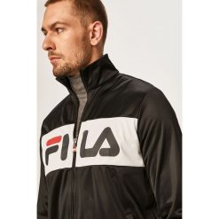 Fila - Bluza. Czarne bluzy męskie Fila, s, z nadrukiem, z poliesteru, z kapturem, bez rękawów, bez kaptura. W wyprzedaży za 249,90 zł.