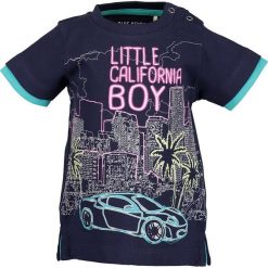 Blue Seven - T-shirt dziecięcy 62-86 cm. Niebieskie t-shirty chłopięce Blue Seven, z nadrukiem, z bawełny, bez rękawów. W wyprzedaży za 29,90 zł.
