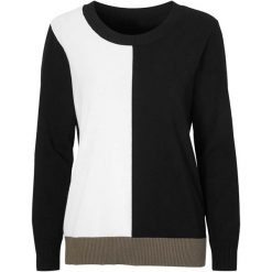 Cellbes Cienki sweter ze wzorem graficznym czarny biały szarobrązowy female czarny/biały/beżowy 42/44. Brązowe swetry damskie Cellbes, bez wzorów, z dzianiny, bez rękawów, bez kaptura. W wyprzedaży za 89,00 zł.