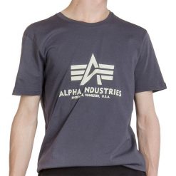 ALPHA INDUSTRIES BASIC T-SHIRT > 100501136. Koszulki męskie Alpha Industries, xxl, bez wzorów, z bawełny, street, z okrągłym kołnierzem. W wyprzedaży za 69,99 zł.