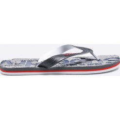 Superdry - Japonki. Szare kapcie męskie marki Superdry, bez wzorów, z materiału. W wyprzedaży za 59,90 zł.
