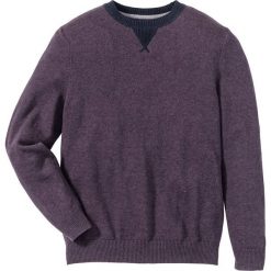 Swetry klasyczne męskie: Sweter Regular Fit bonprix jeżynowy melanż
