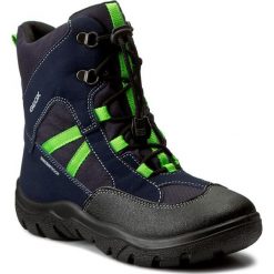 Buty zimowe chłopięce: Śniegowce GEOX – J Clady B.B Wpf B J745MB 050FU C0749 Navy/Lime