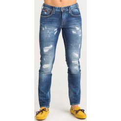 JEANSY SLIM FIT Armani Exchange. Niebieskie jeansy męskie Armani Exchange, m, z aplikacjami. Za 389,40 zł.