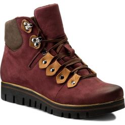 Buty zimowe damskie: Botki POLLONUS – 5-0958-001 Bordo/Brąz