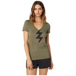 FOX T-Shirt Damski Repented S Khaki. Brązowe t-shirty damskie marki FOX, s, z nadrukiem. W wyprzedaży za 89,00 zł.