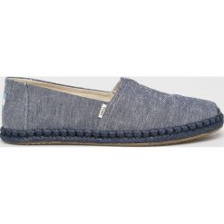 Toms - Espadryle Chambray On Rope. Niebieskie espadryle damskie Toms, bez wzorów, z gumy, bez obcasa, na obcasie. W wyprzedaży za 199,90 zł.