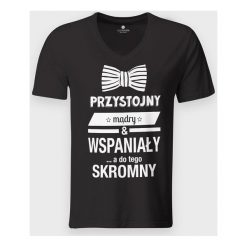 Koszulka Przystojny. T-shirty chłopięce MegaKoszulki, bez wzorów, z bawełny, bez rękawów. Za 59,90 zł.