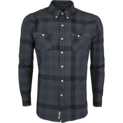 Koszula Pepe Jeans Boyle Deep Grey. Szare koszule męskie Pepe Jeans, m, z aplikacjami, z jeansu, bez kołnierzyka, z długim rękawem. Za 159,00 zł.