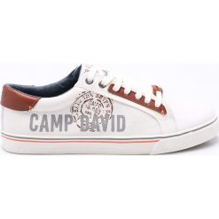 Camp David - Tenisówki. Białe trampki męskie marki Camp David, bez wzorów, ze skóry, na sznurówki. W wyprzedaży za 199,90 zł.
