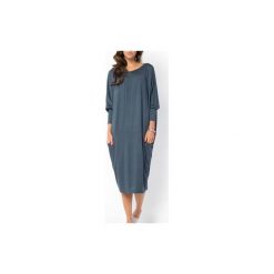 SUKIENKA NONE | LUŹNA KIMONO GRAFITOWA. Szare sukienki z falbanami marki Meleksima, l, z materiału, midi, oversize. Za 132,30 zł.