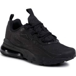 Buty NIKE - Air Max 270 React (Gs) BQ0103 004 Black/Black/Black. Czarne półbuty damskie Nike, bez wzorów, z materiału, bez obcasa, bez zapięcia. W wyprzedaży za 449,00 zł.
