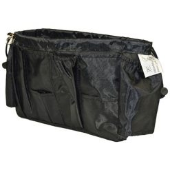 Shopper bag damskie: Zestaw organizerów w kolorze czarnym – 2 szt.