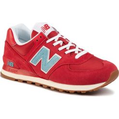 Sneakersy NEW BALANCE - ML574STR Czerwony. Czerwone sneakersy męskie New Balance, na co dzień, bez wzorów, z zamszu, eleganckie, bez zapięcia. Za 349,00 zł.