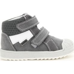 Bartek - Buty dziecięce. Szare trampki chłopięce Bartek, bez wzorów, ze skóry, sportowe, z okrągłym noskiem, bez zapięcia. Za 199,90 zł.