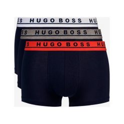 BOSS 3-pack Bokserki Niebieski. Niebieskie bokserki męskie Boss, bez wzorów, z elastanu. Za 192,95 zł.
