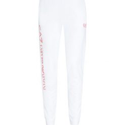Spodnie EA7 EMPORIO ARMANI. Białe spodnie damskie EA7 Emporio Armani, z tkaniny. W wyprzedaży za 294,00 zł.