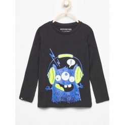 T-shirty chłopięce: Bluzka z nadrukiem – Czarny