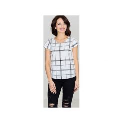 Bluzka K422 Wzór 41. Szare bluzki damskie marki Lenitif, xl, bez wzorów, retro, bez kołnierzyka, z krótkim rękawem. Za 99,00 zł.