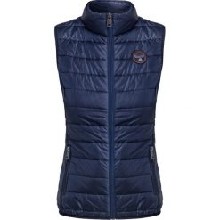 Kamizelka NAPAPIJRI ACALMAR. Niebieskie kamizelki damskie Napapijri, z aplikacjami, z tkaniny, bez kaptura. W wyprzedaży za 378,00 zł.
