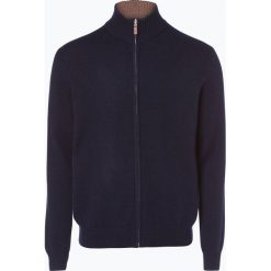 Andrew James - Kardigan męski z czystego kaszmiru, niebieski. Niebieskie swetry rozpinane męskie marki Andrew James, m, z kaszmiru, eleganckie, z klasycznym kołnierzykiem. Za 699,95 zł.