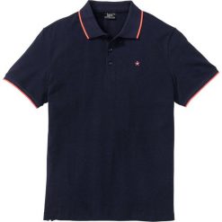 Shirt polo z krótkim rękawem bonprix ciemnoniebieski. Niebieskie koszulki męskie bonprix, s, bez wzorów, z bawełny, z krótkim rękawem. Za 44,99 zł.