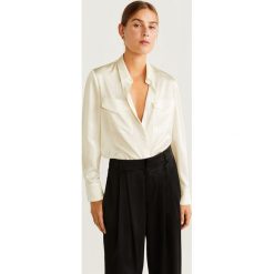 Mango - Koszula Amazona. Białe bluzki damskie Mango, s, z poliesteru, eleganckie. W wyprzedaży za 59,90 zł.