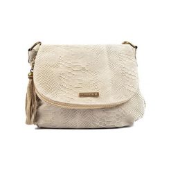 Torebki klasyczne damskie: Skórzana torebka w kolorze beżowym – (S)23 x (W)29 x (G)13 cm