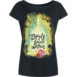 Piękna i Bestia Beauty Is Found Within Koszulka damska czarny. Czarne t-shirty damskie marki Piękna i Bestia, m, z nadrukiem, z dekoltem w łódkę. Za 42,90 zł.