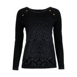 Swetry klasyczne damskie: Desigual Sweter Damski Gaea Xs Czarny