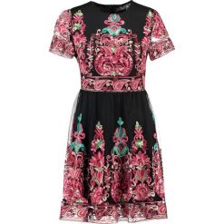 Sukienki: Missguided FLORAL EMBROIDERED SKATER Sukienka koktajlowa black