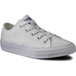 Trampki CONVERSE - Ctas II Ox 350154C White/White/Navy. Białe trampki dziewczęce Converse, bez wzorów, z gumy, na sznurówki. W wyprzedaży za 159,00 zł.