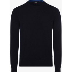 BOSS Casual - Sweter męski – Kabiro, niebieski. Niebieskie swetry męskie BOSS Casual, xl, bez wzorów, casualowe, z kontrastowym kołnierzykiem, bez kaptura. Za 449,95 zł.