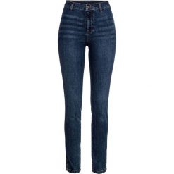 Dżinsy Super Skinny z wysoką talią bonprix ciemny denim. Niebieskie jeansy damskie bonprix, z jeansu. Za 99,99 zł.
