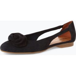 Tamaris - Damskie baleriny ze skóry, niebieski. Niebieskie baleriny damskie Tamaris, bez wzorów, ze skóry, eleganckie, bez obcasa. Za 259,95 zł.